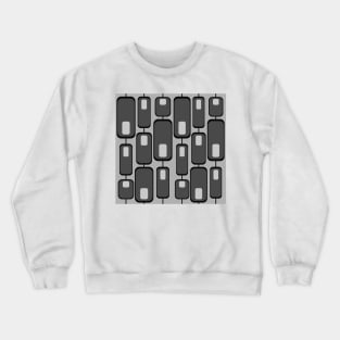 monochromatic mid century geometric design Crewneck Sweatshirt